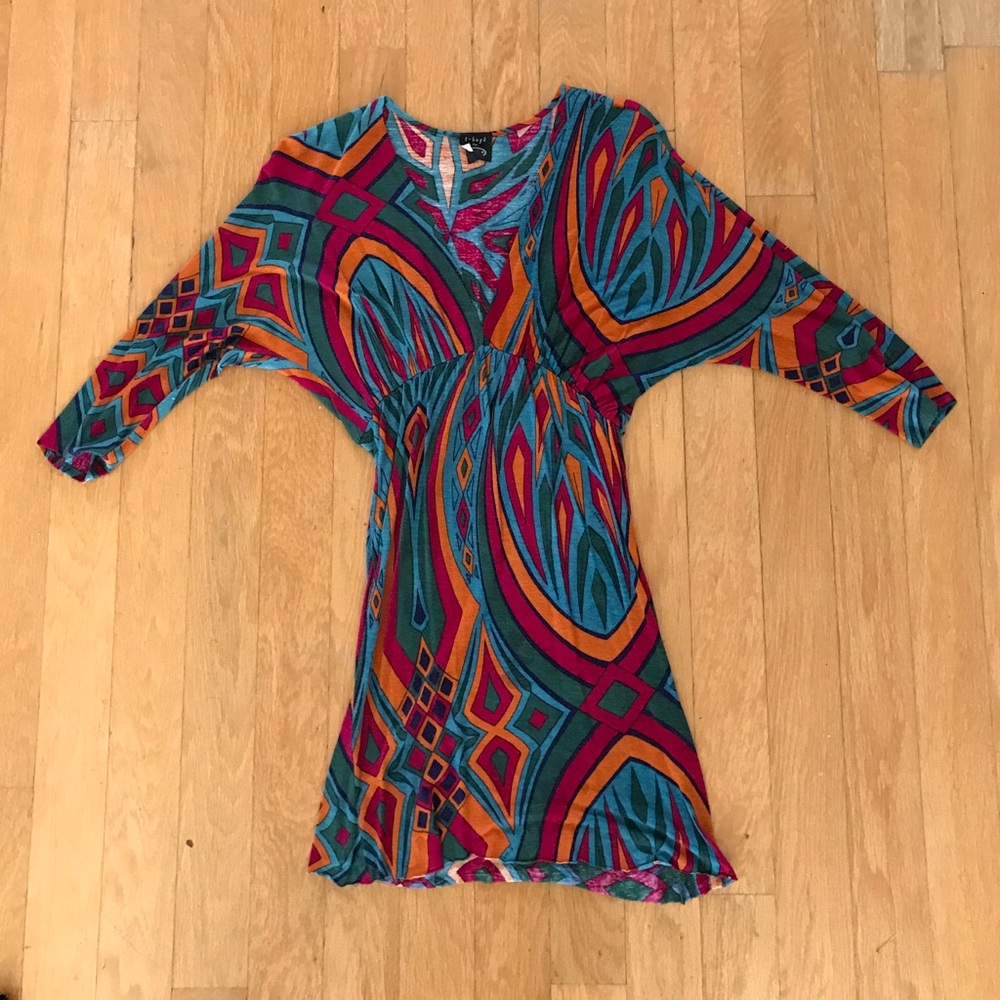T-Bags Multicolor Geometric Mini Dress